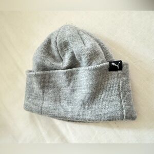 Puma gray knit beanie hat